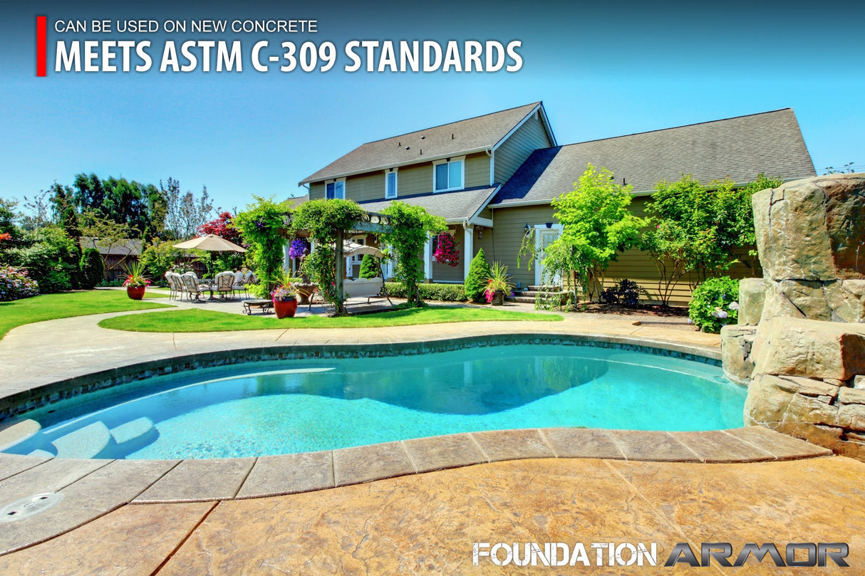 My Store Armor LV15 can be used on new concrete; meets ASTM C309 standards for waterproofing and moisture control.