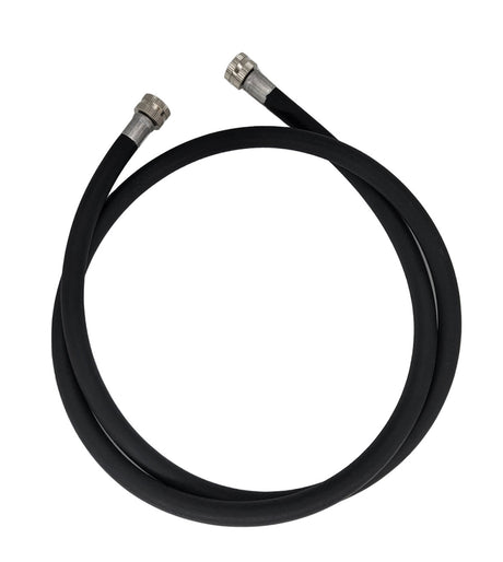 Blue armor sprayer with attached hose for gardening or pest control, featuring a durable design and ergonomic handle.